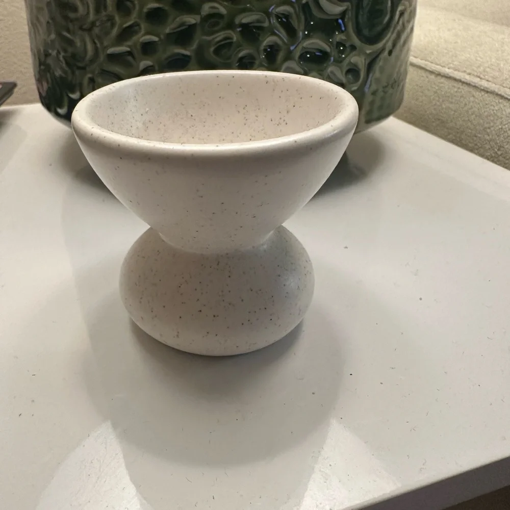 Speckled White Ceramic Incense Holder